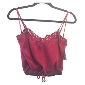 Maroon crop top